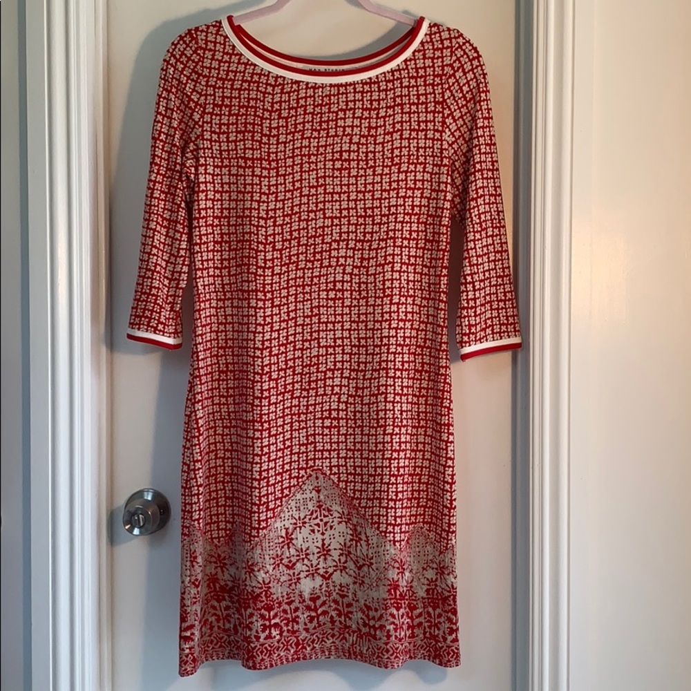 MAX STUDIO  NWOT Red 3/4 Sleeve Midi Dress